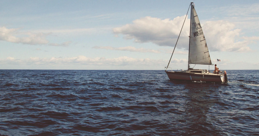 A sailboat on the water.