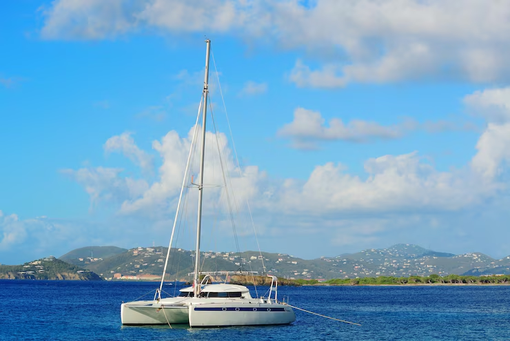 Damaged commercial yacht awaiting investigation