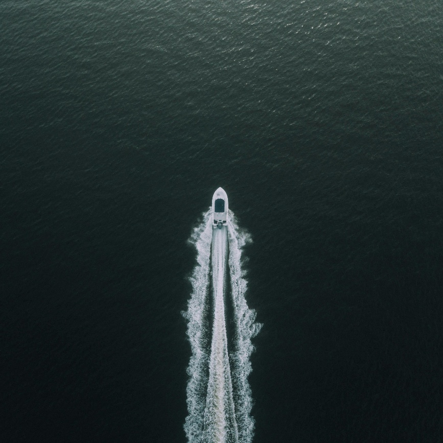 bird’s eye photograph of a boat