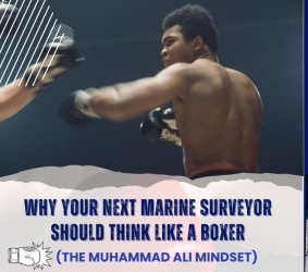 Why Your Next Marine Surveyor Should Think Like a Boxer (The Muhammad Ali Mindset)- Inofgraphic